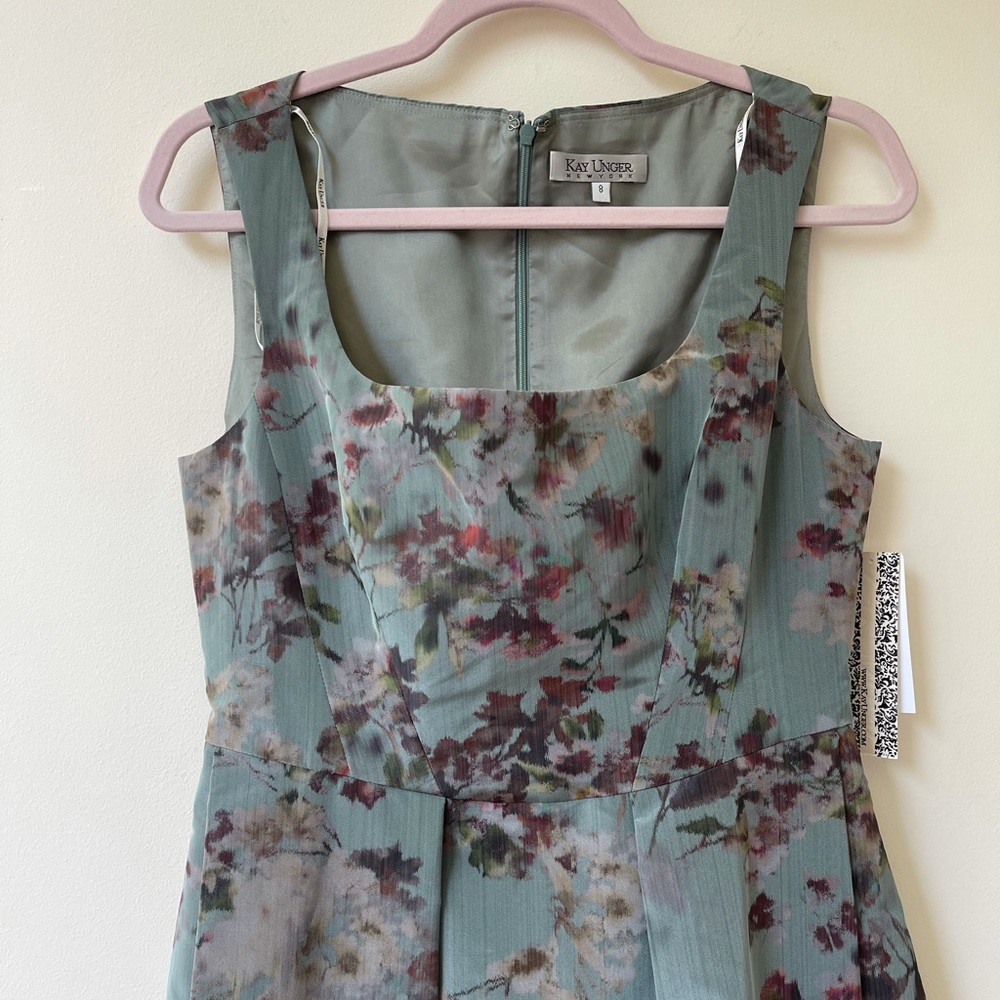 Kay Unger Sleeveless Floral Mid Calf Dress - Picture 11 of 11